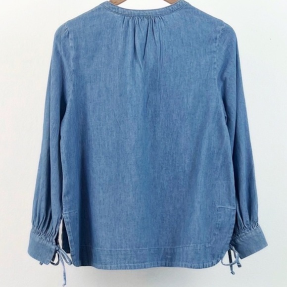 OLD NAVY Puff Sleeve Jeans Denim Blouse Top Boho style Size XXL - Picture 4 of 12